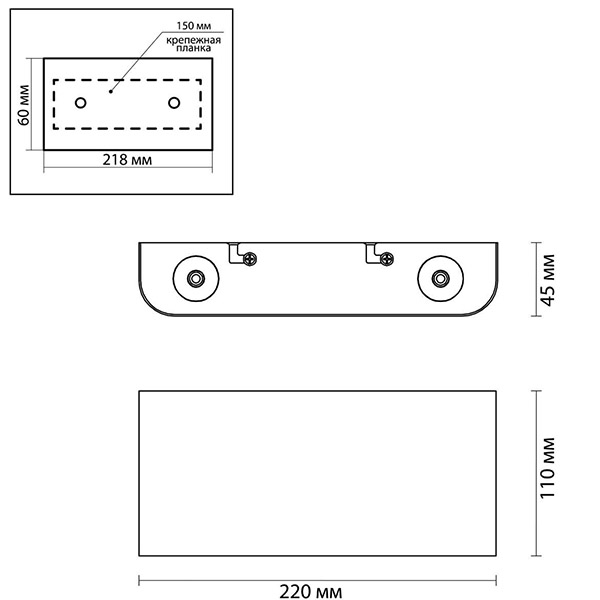 Бра Obverse Gold Rectangle A Wall lamp в Екатеринбурге