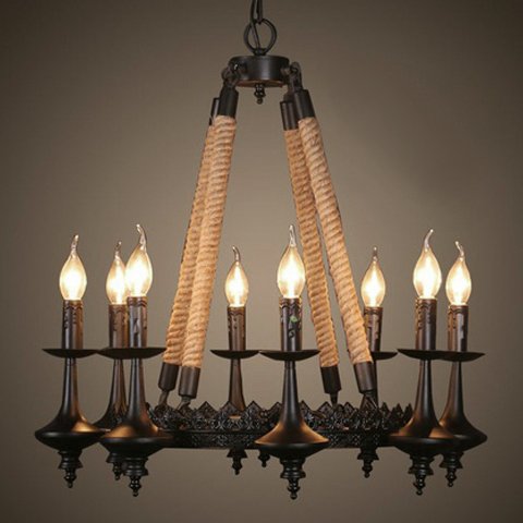 Люстра 8-Light Rustic Chandelier Черный в Екатеринбурге | Loft Concept 