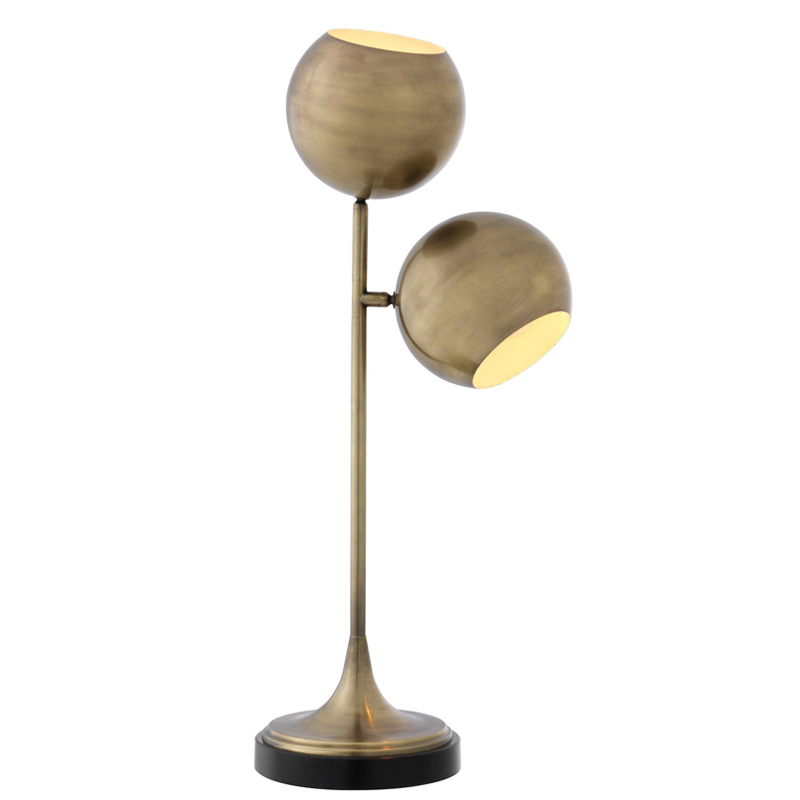 Настольная лампа Eichholtz Table Lamp Compton brass Латунь Античная полированная Черный в Екатеринбурге | Loft Concept 