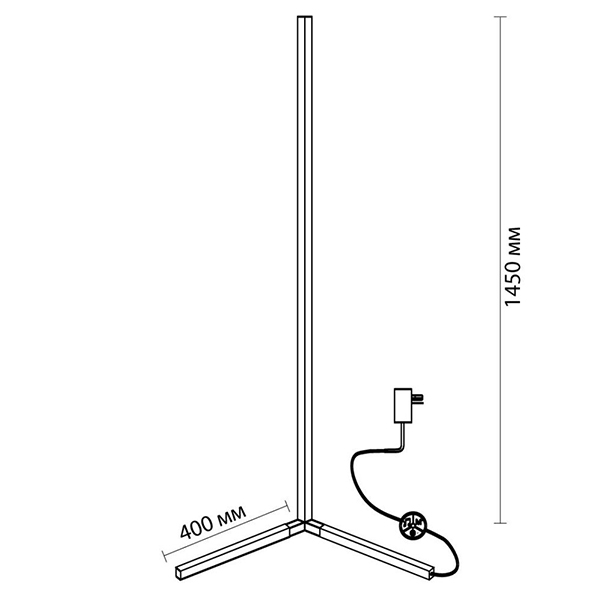 Торшер Trumpet Tube Black Angled в Екатеринбурге