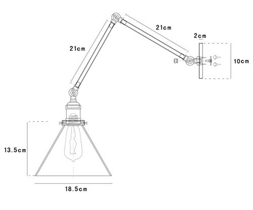 Бра Gloce Cone Shade Loft Industrial Red в Екатеринбурге