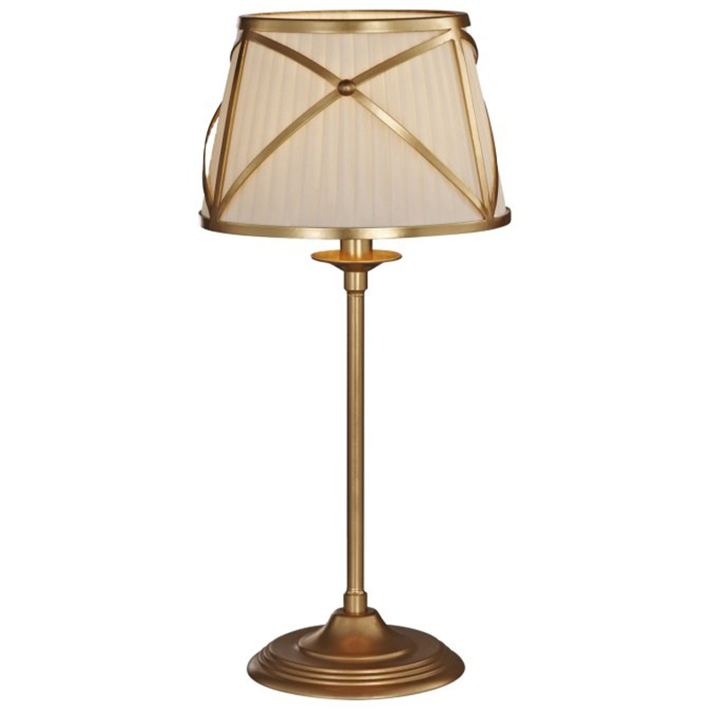 Настольная лампа с абажуром Provence Lampshade Light Gold Table Lamp Золотой Бежевый в Екатеринбурге | Loft Concept 