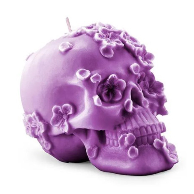 Свеча Purple Flowers Skull Пурпурный в Екатеринбурге | Loft Concept 