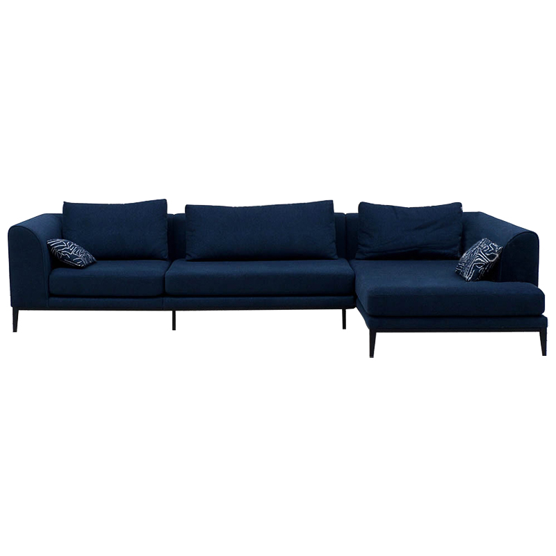 Угловой диван Ferguson Deep Blue Sofa Темно-синий в Екатеринбурге | Loft Concept 