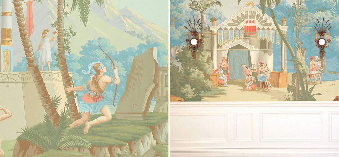 Обои ручная роспись The Incas Pastel on scenic paper - фото