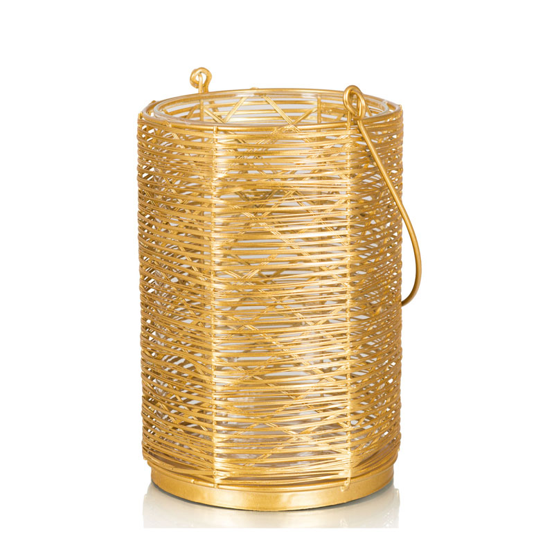 Подсвечник Gold Wicker Candlestick Золотой в Екатеринбурге | Loft Concept 