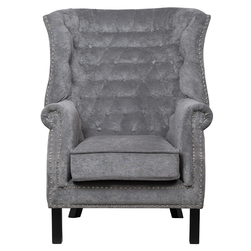 Кресло Charlie Armchair grey velour Серый в Екатеринбурге | Loft Concept 