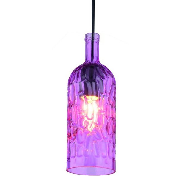 Подвесной светильник Geometry Glass Purpur Bottle Pendant Сиреневый в Екатеринбурге | Loft Concept 