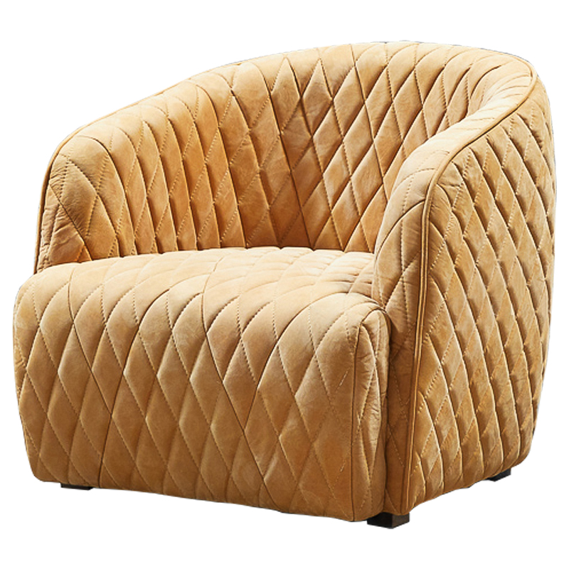 Кресло Rhombuses Upholstery Armchair Milk Caramel Карамель Коричневый в Екатеринбурге | Loft Concept 