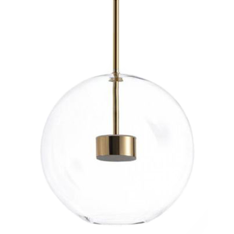 Подвесной Светильник Giopato & Coombes Bollr Pendant BUBBLE LAMP 1 шар золото Белый Золотой Прозрачное Стекло в Екатеринбурге | Loft Concept 