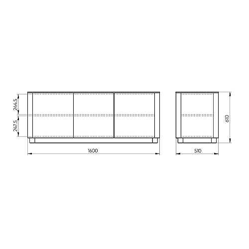 Тумба серо-бежевая с 3-мя дверцами Tammi  в Екатеринбурге