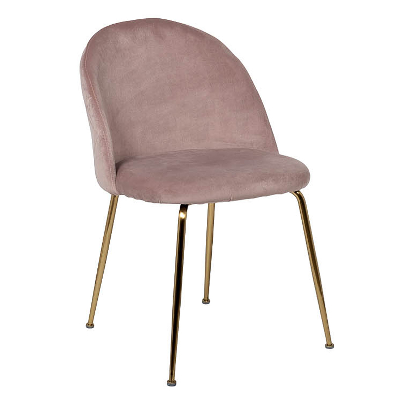 Стул Sadler Chair pink velor Розовый (Rose) Золотой в Екатеринбурге | Loft Concept 