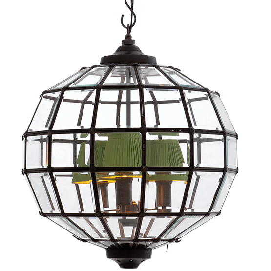 Люстра Lantern Luna Bronze S Темная бронза Прозрачный (Transparent) в Екатеринбурге | Loft Concept 