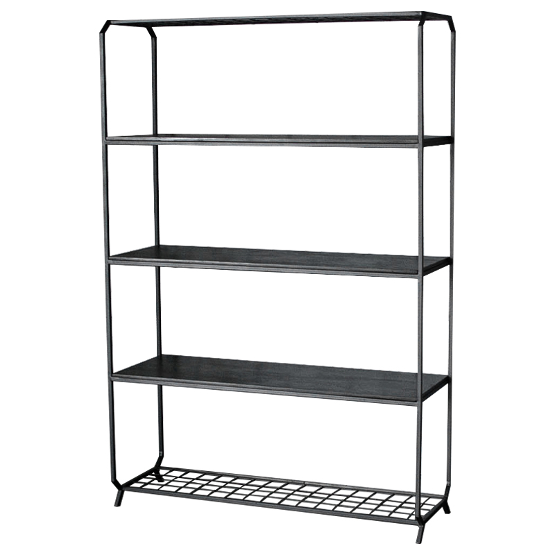 Стеллаж Jaeden Industrial Metal Rust Rack Черный в Екатеринбурге | Loft Concept 