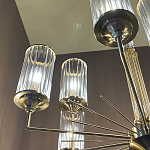 Люстра с 9-ю цилиндрическими стеклянными плафонами Jeanette варинант исполнения - 5 | Loft Concept в Екатеринбурге