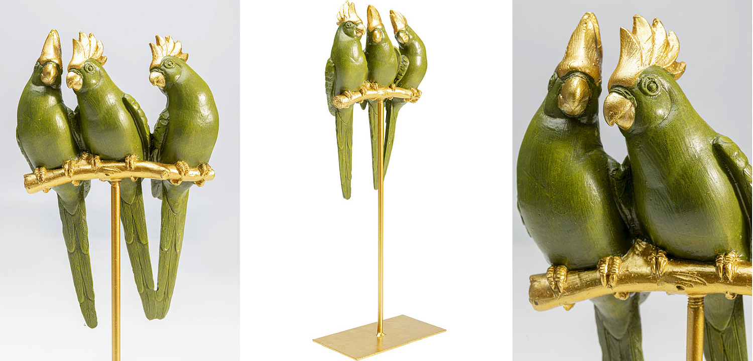 Статуэтка Three Green Parrots Статуэтка Three Green Parrots - Loft-Concept в Екатеринбурге