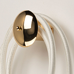 Бра с круглым золотистым основанием и белыми изогнутыми световыми линиями Luke Lampco Tracer Lamp варинант исполнения - 3 | Loft Concept в Екатеринбурге