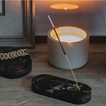 Подставка под благовония из эпоксидной смолы шампань Epoxy Resin Flowers Incense Oval Stand Champagne варинант исполнения - 3 | Loft Concept в Екатеринбурге