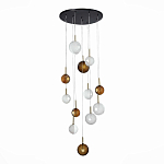 Люстра светодиодная с сферическими стеклянными плафонами Splatter варинант исполнения - 6 | Loft Concept в Екатеринбурге