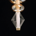 Подвесной светильник с вертикальной композицией из прозрачных и янтарных стеклянных шаров и ромбов Gabriel Scott Luna варинант исполнения - 8 | Loft Concept в Екатеринбурге