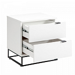 Тумба прикроватная белая с ящиками Strict Lines варинант исполнения - 3 | Loft Concept в Екатеринбурге