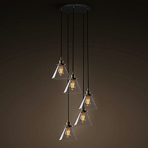 Подвесной светильник Loft Clear Glass Wide Cloche 5