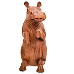 Статуэтка деревянная в виде бегемота Hippopotamus of the World варинант исполнения - 2 | Loft Concept в Екатеринбурге