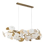 Люстра с белыми и золотистыми цветами G9 Dahlia Flowers Lamp варинант исполнения - 4 | Loft Concept в Екатеринбурге