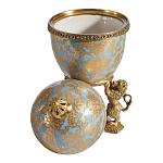 Шкатулка на величественных львах из фарфора с бронзовыми элементами Eden Garden варинант исполнения - 2 | Loft Concept в Екатеринбурге