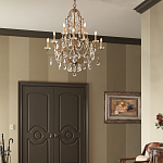 Люстра многоярусная с 12-ю лампами и стеклянными подвесками в классическом стиле Feiss варинант исполнения - 3 | Loft Concept в Екатеринбурге