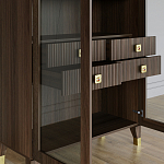 Дизайнерский шкаф витрина Elsa Dreams Walnut с 4-мя ящиками варинант исполнения - 8 | Loft Concept в Екатеринбурге