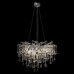 Люстра подвесная с прозрачными стеклянными подвесками в форме капель Диаметр 60 см Droplet Chandelier варинант исполнения - 11 | Loft Concept в Екатеринбурге