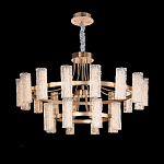 Люстра двухъярусная круглая с текстурными цилиндрическими плафонами Glimpse варинант исполнения - 9 | Loft Concept в Екатеринбурге