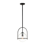 Подвесной светильник с прозрачным плафоном в форме шара в арочной подвеске Hinkley варинант исполнения - 2 | Loft Concept в Екатеринбурге