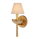 Бра из кованого железа с отделкой плетеной веревкой и сусальным золотом Parisian Style варинант исполнения - 1 | Loft Concept в Екатеринбурге