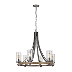 Люстра с цилиндрическим плафонами из толстого волнистого стекла в индустриальном стиле Feiss варинант исполнения - 8 | Loft Concept в Екатеринбурге