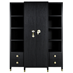 Большой шкаф с витриной Elsa Dreams Black варинант исполнения - 8 | Loft Concept в Екатеринбурге