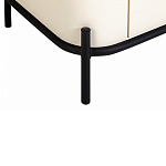 ТВ-тумба белая с чёрной столешницей с 2-мя дверками и ящиком San Marco варинант исполнения - 5 | Loft Concept в Екатеринбурге