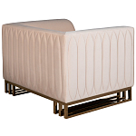 Кресло велюровое бежевое Cubic Silhouette варинант исполнения - 2 | Loft Concept в Екатеринбурге