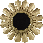 Зеркало круглое настенное в металлической раме Sunny Golden Petals варинант исполнения - 4 | Loft Concept в Екатеринбурге