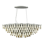 Люстра с подвесками в форме капель на серебристом каркасе Raindrop варинант исполнения - 3 | Loft Concept в Екатеринбурге