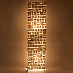 Торшер из перламутра на металлическом каркасе Indonesian Tower варинант исполнения - 4 | Loft Concept в Екатеринбурге