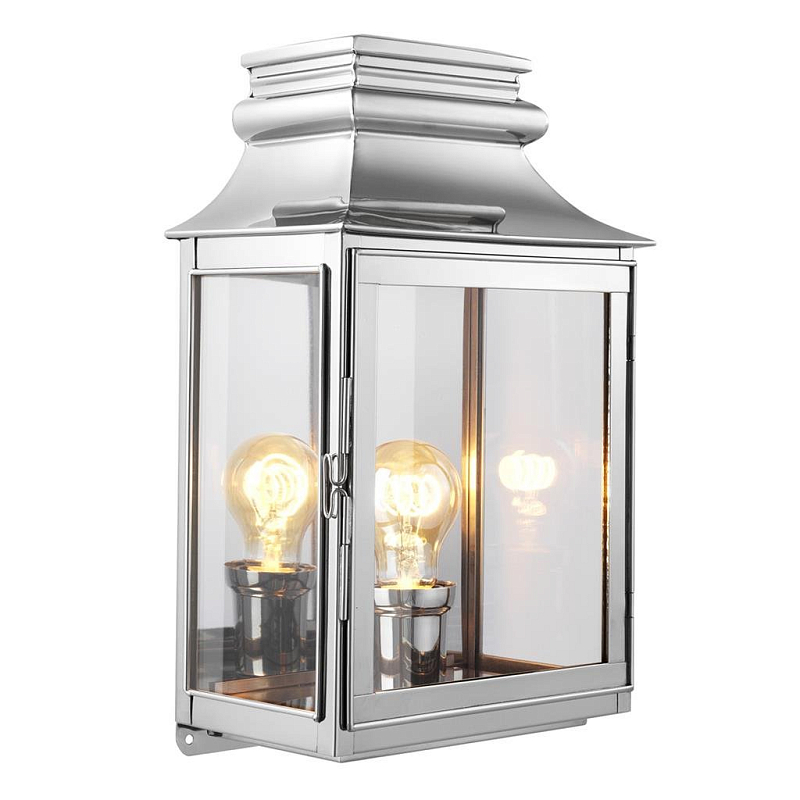 Бра Eichholtz Wall Lamp Primo L Nickel Никель Прозрачное Стекло в Екатеринбурге | Loft Concept 