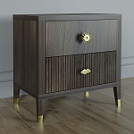 Тумба прикроватная с двумя ящиками Elsa Dreams Walnut варинант исполнения - 1 | Loft Concept в Екатеринбурге