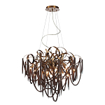 Люстра подвесная с объемной композицией из скрученных лент и металлических цепочек Atlantis Chain варинант исполнения - 2 | Loft Concept в Екатеринбурге