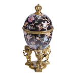 Шкатулка в форме яйца на величественных львах из фарфора с бронзовыми элементами Eden Garden варинант исполнения - 3 | Loft Concept в Екатеринбурге