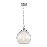 Подвесной светильник с прозрачным стеклянным плафоном в форме шара в современном стиле на цепи Feiss варинант исполнения - 2 | Loft Concept в Екатеринбурге