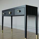 Дизайнерский Письменный стол Elsa Dreams Black с тремя ящиками варинант исполнения - 2 | Loft Concept в Екатеринбурге