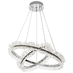 Люстра два кольца с хрустальным декором Rowan Crystal Ring Horizontal Chrome Chandelier варинант исполнения - 2 | Loft Concept в Екатеринбурге