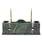 Настольный письменный набор из змеевика с подставкой под календарь Successful Leader варинант исполнения - 3 | Loft Concept в Екатеринбурге